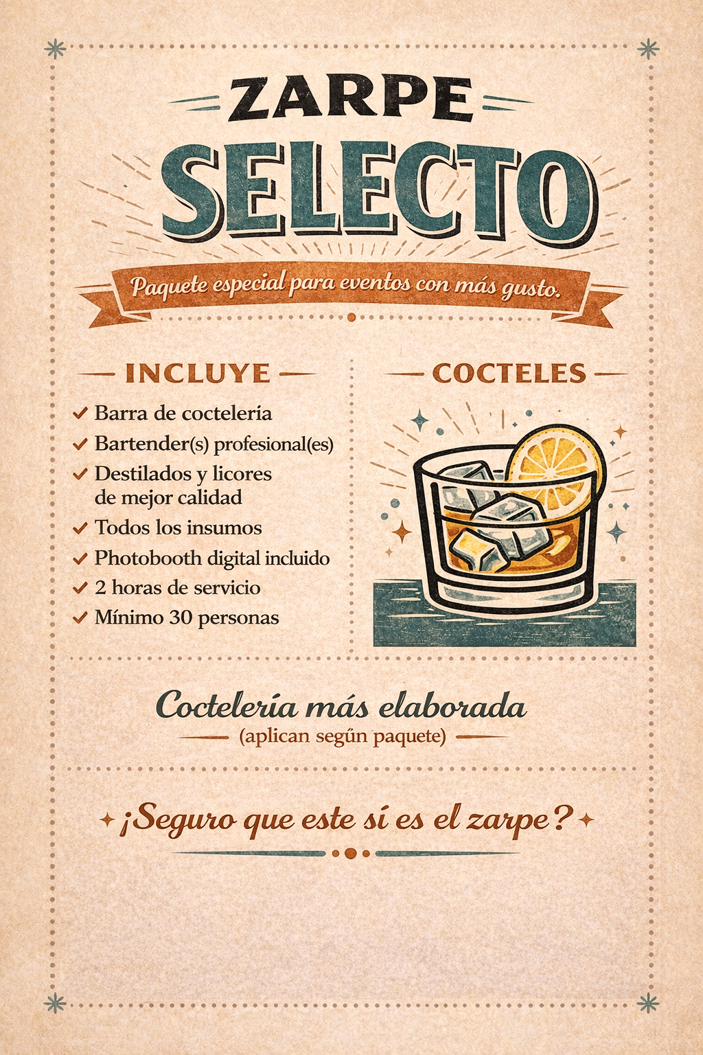 Home paquete zarpe selecto